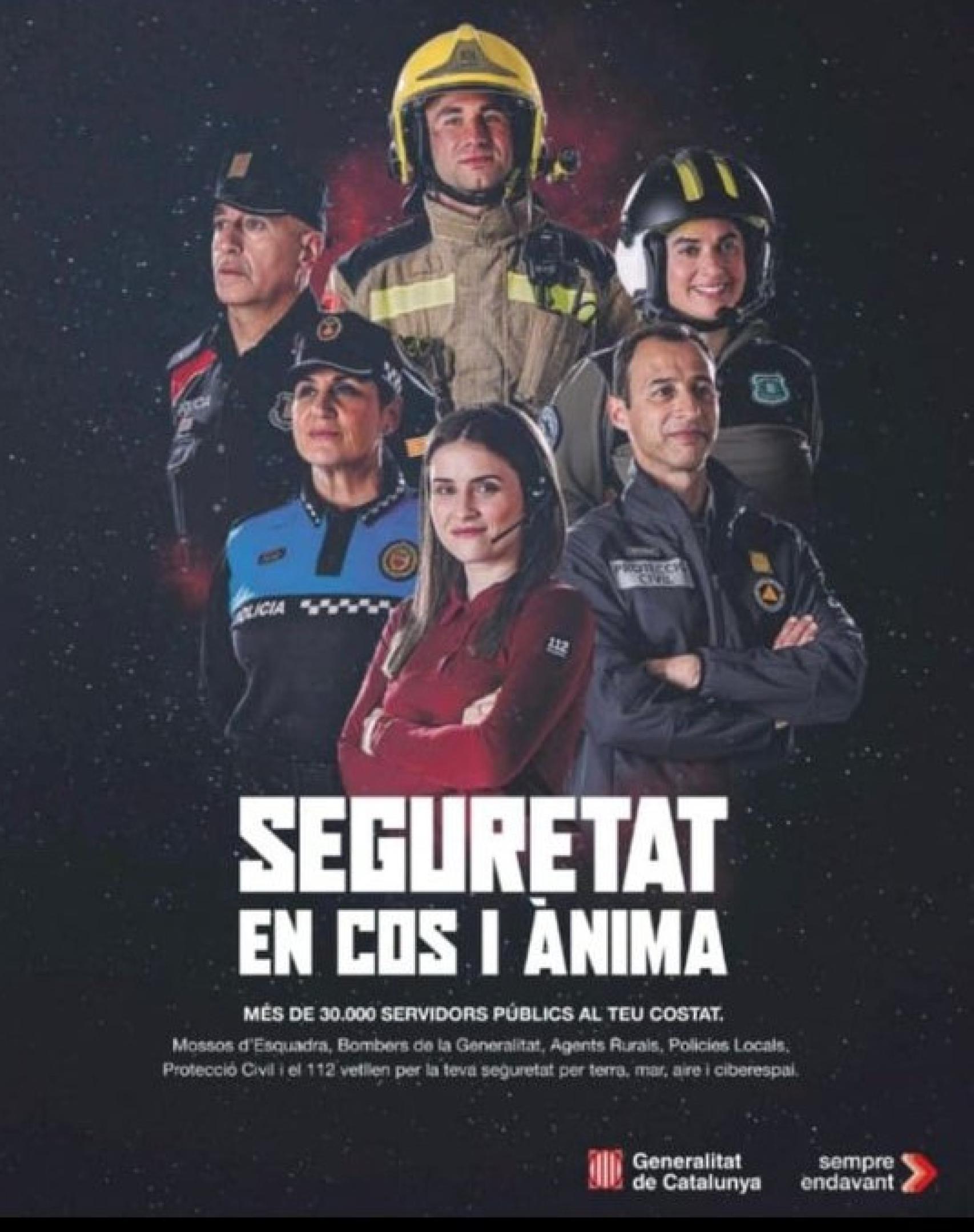 Cartel corporativo de la Generalitat al que hacen referencia los funcionarios de prisiones