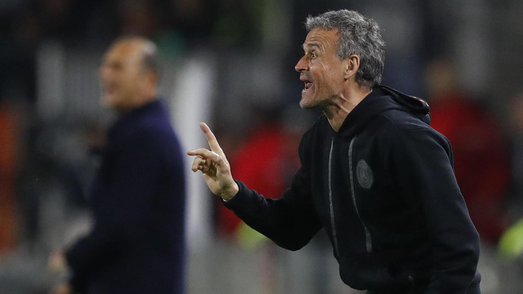 Luis Enrique dirige al PSG contra el Montpellier