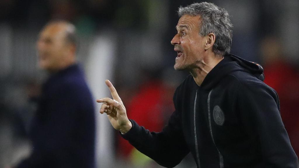 Luis Enrique dirige al PSG contra el Montpellier