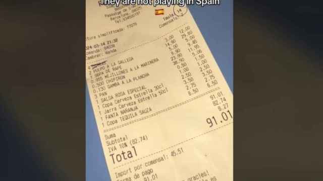 Cuenta de los turistas