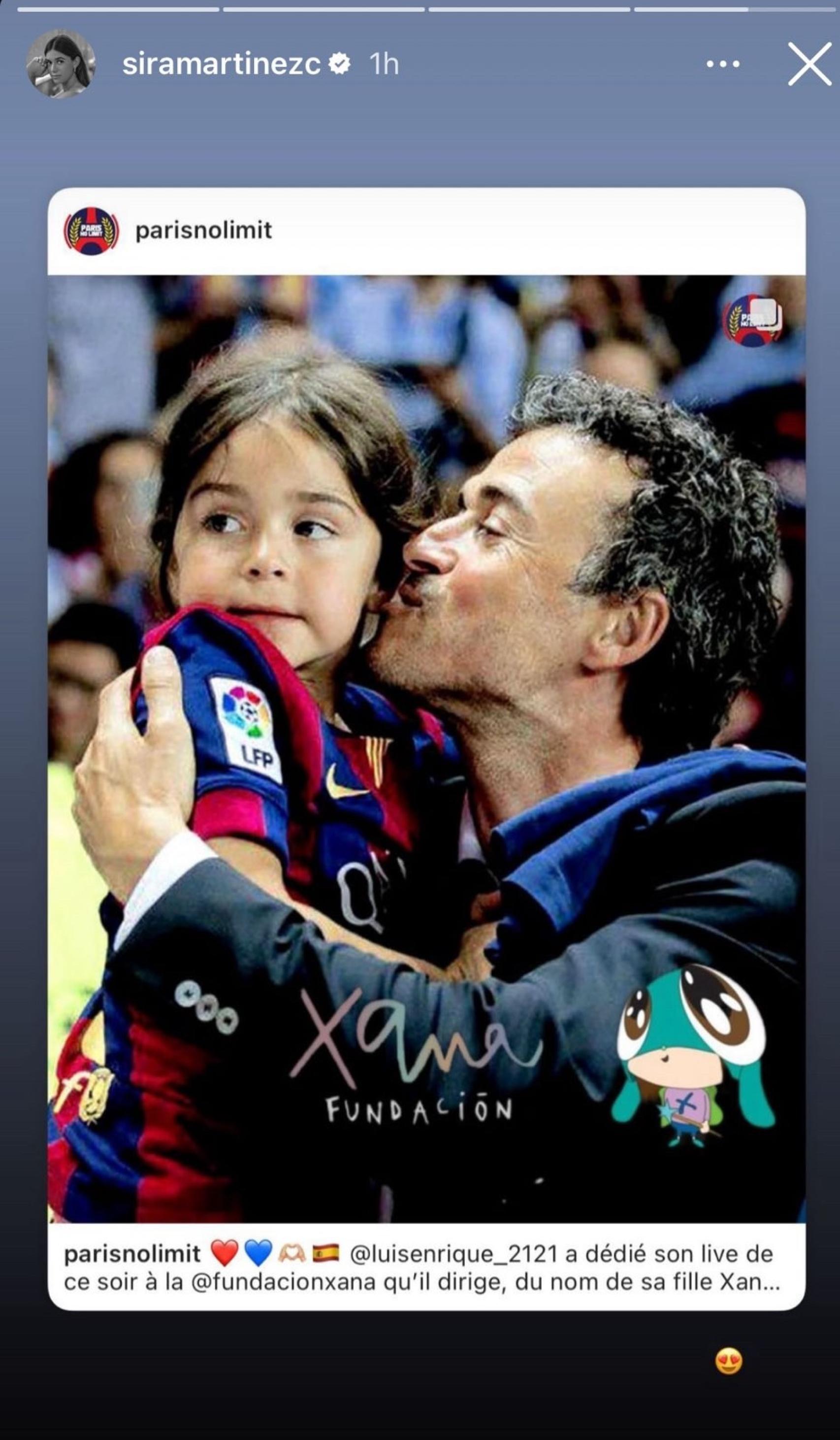 Sira Martínez comparte la Fundación Xana en Instagram