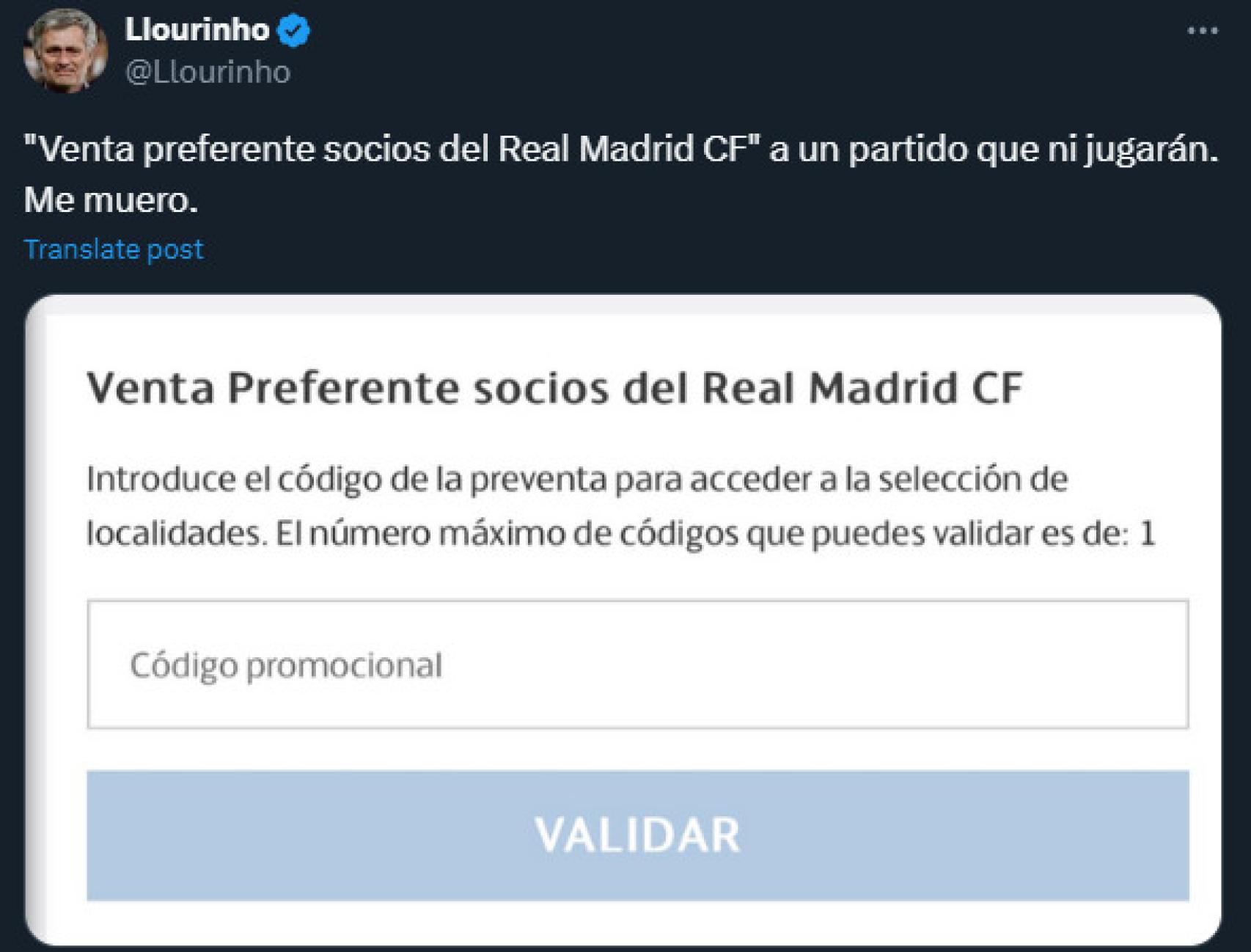 Un usuario molesto por la venta de las entradas de la Champions Femenina (1)