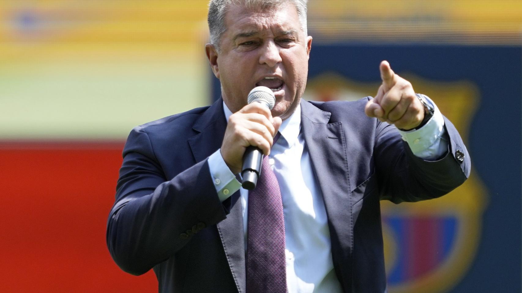 Laporta, en un acto público