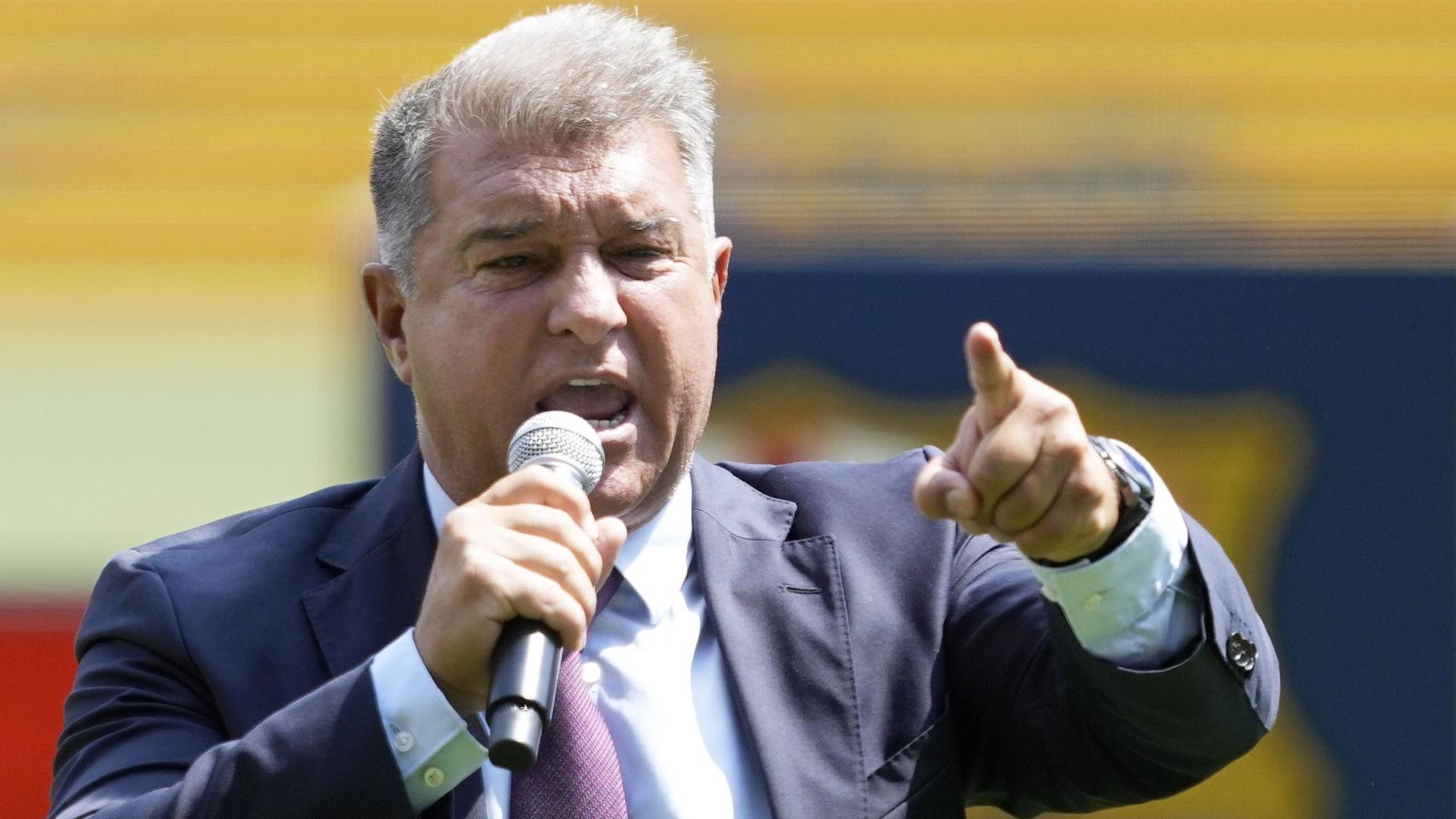 Laporta, en un acto público