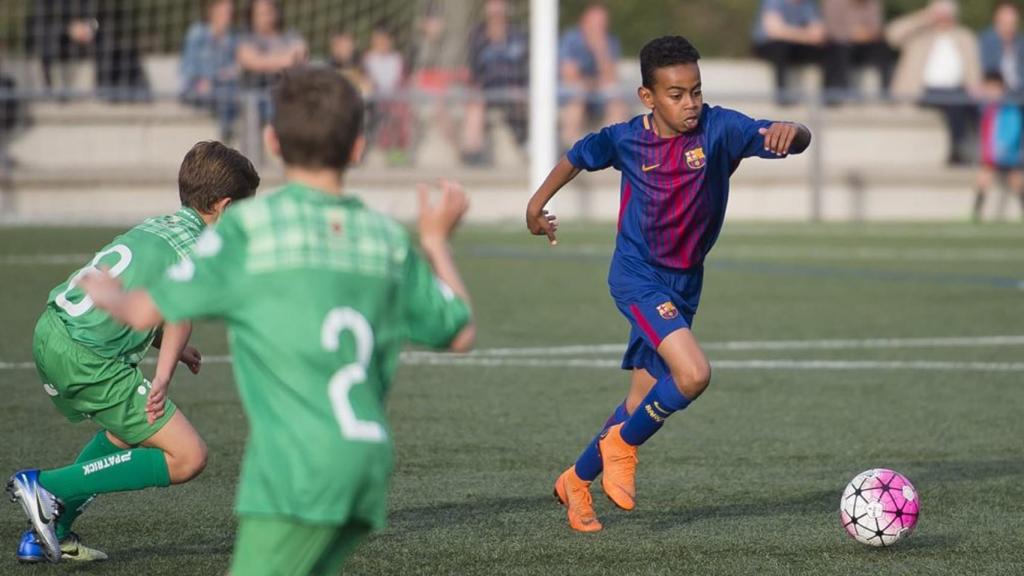 Lamine Yamal, en su época como Alevín del Barça
