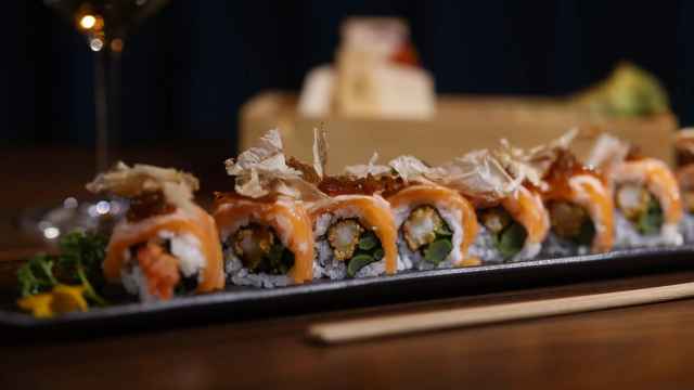 Plato de sushi de Jay's Japanese, en la calle Tuset de Barcelona