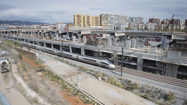 Obras de la estación de la Sagrera