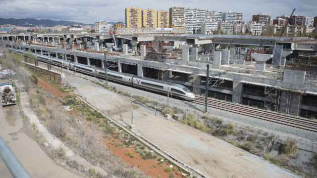 Obras de la estación de la Sagrera