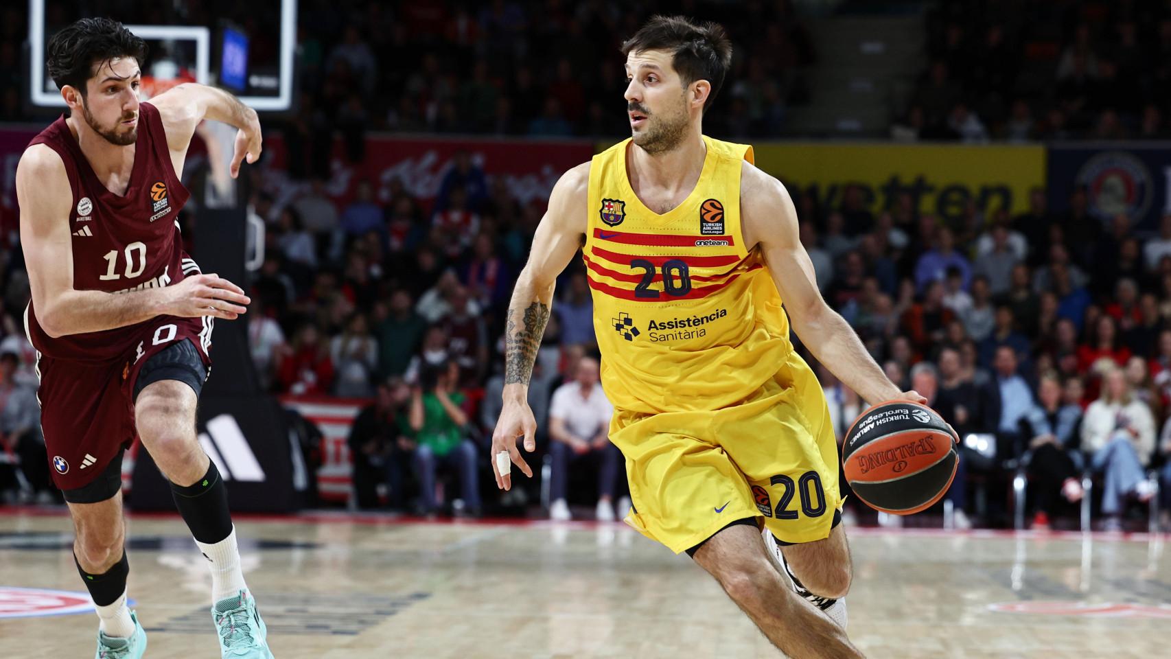 Laprovittola, durante una acción del Bayern-Barça de la Euroliga