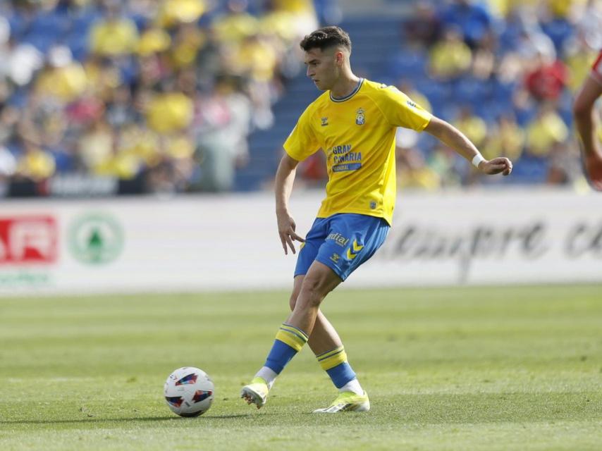 Mika Mármol, en un partido con Las Palmas