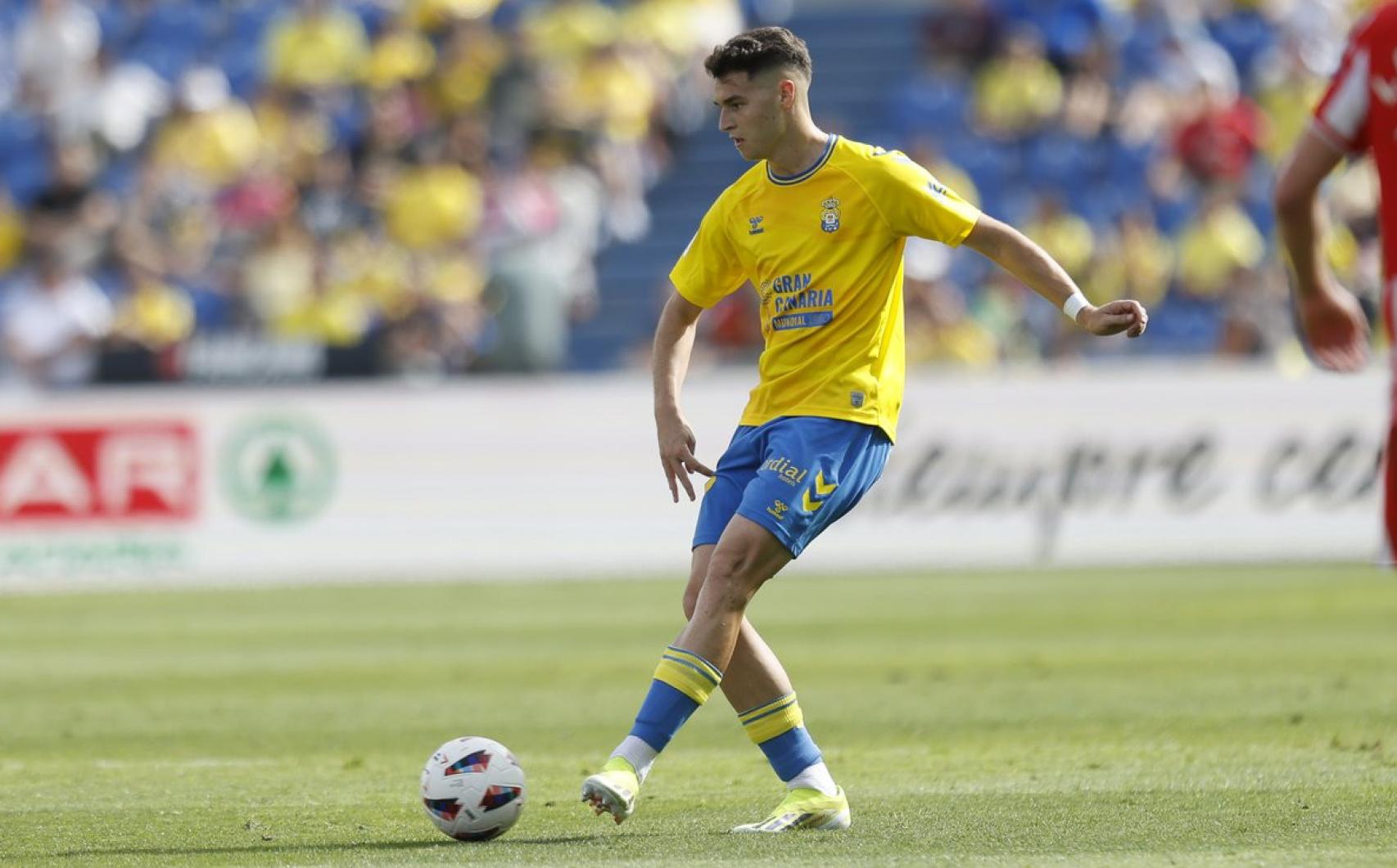 Mika Mármol, en un partido con Las Palmas