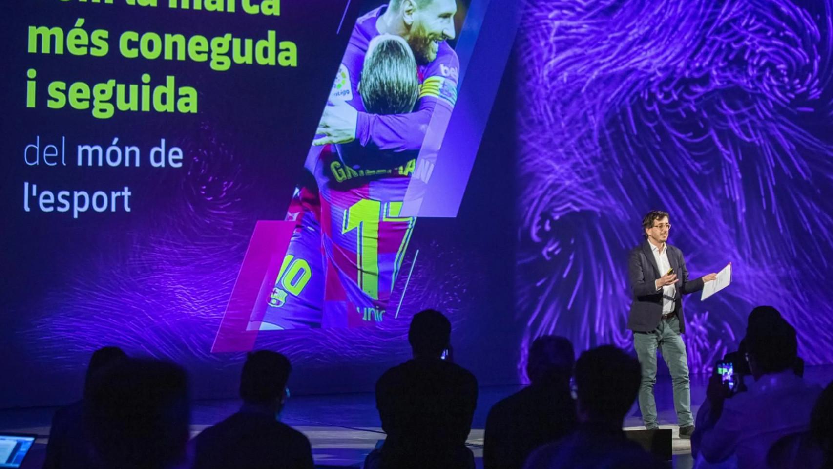 Guillem Graell, exdirector de marca del Barça, en una conferencia