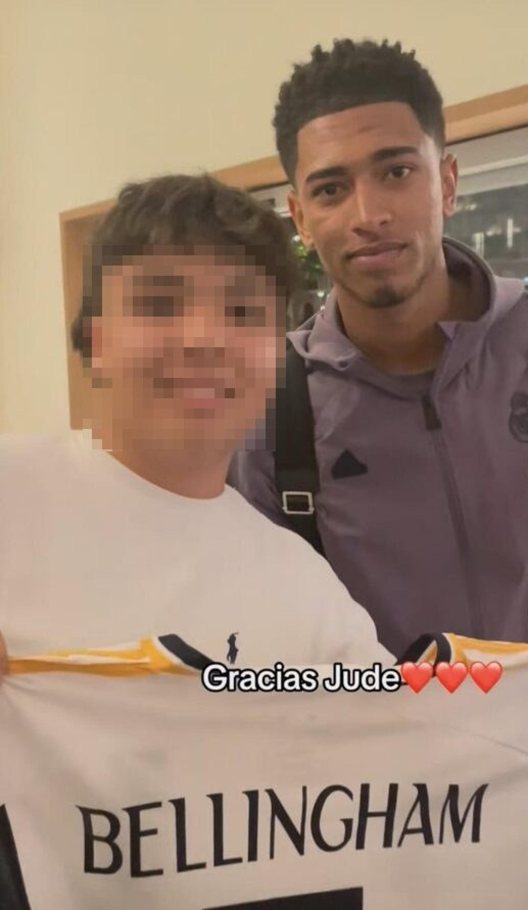 Fotografía del chico que llamó tonto a Iñigo con Jude Bellingham