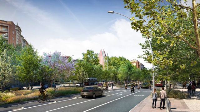 Render de las obras de la Meridiana