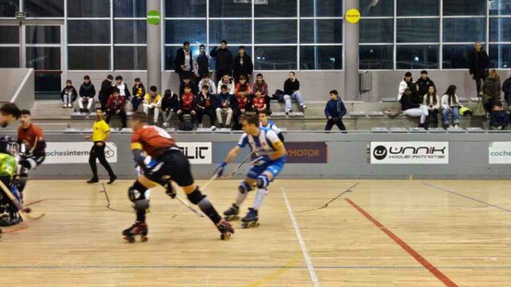 Equipo de hockey sobre patines SD Espanyol en un partido