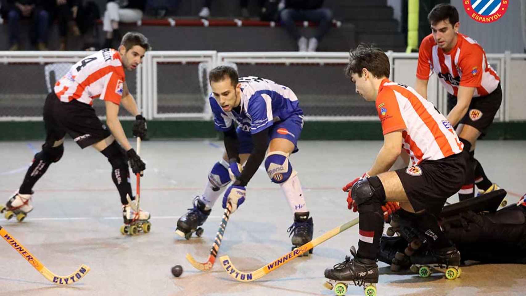 Equipo del SD Espanyol en un partido