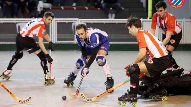 Equipo del SD Espanyol en un partido