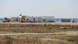 Caseta de un chiringuito de la playa de Castelldefels
