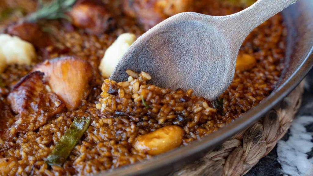 Detalle de un plato de arroz