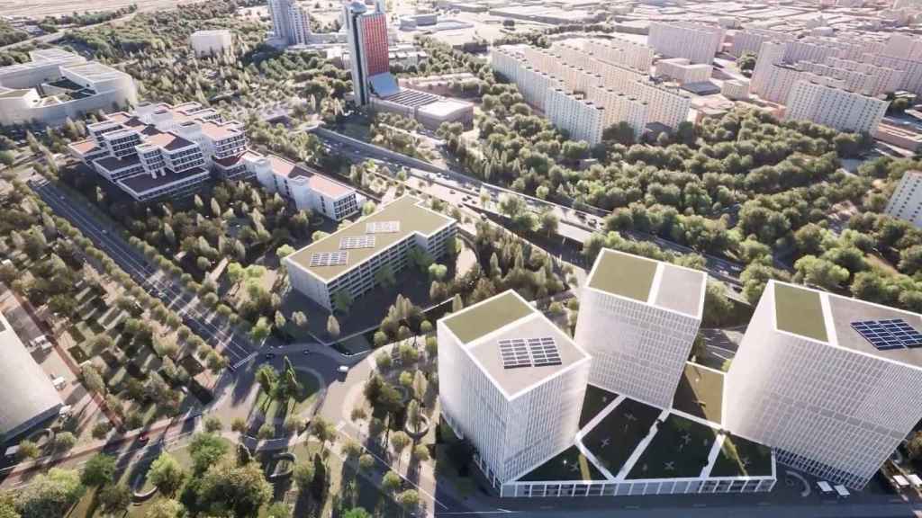 Render del BioClúster proyectado en L'Hospitalet