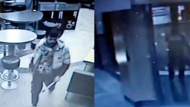 Imágenes del ataque con el hacha en el Màgic de Badalona