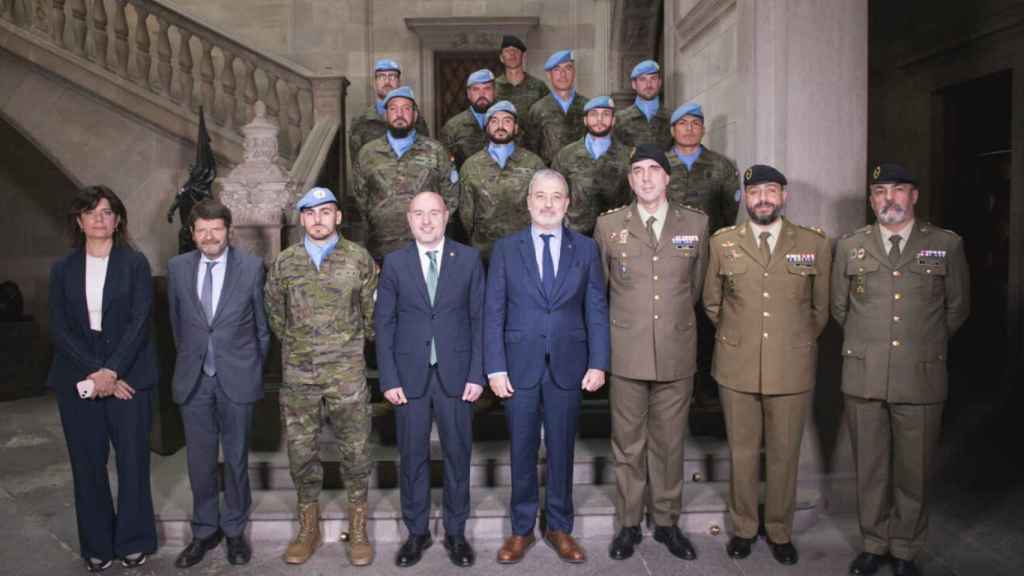 Jaume Collboni, en la recepción del Ejército en el Ayuntamiento en una imagen de archivo