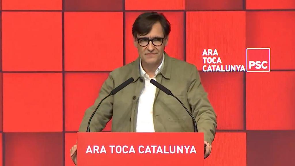 Salvador Illa, durante el acto político del PSC en Sant Joan Despí