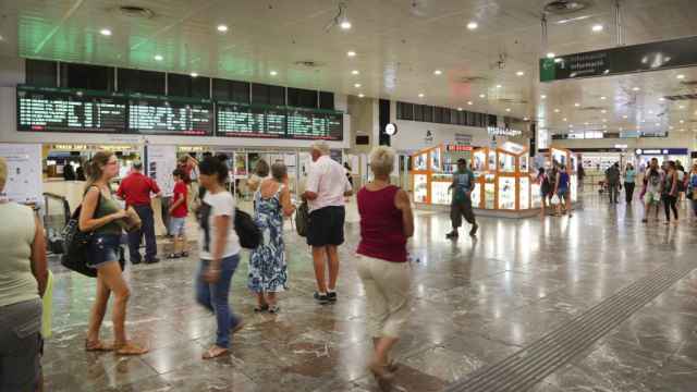 Interior de la estación de Sants de Barcelona