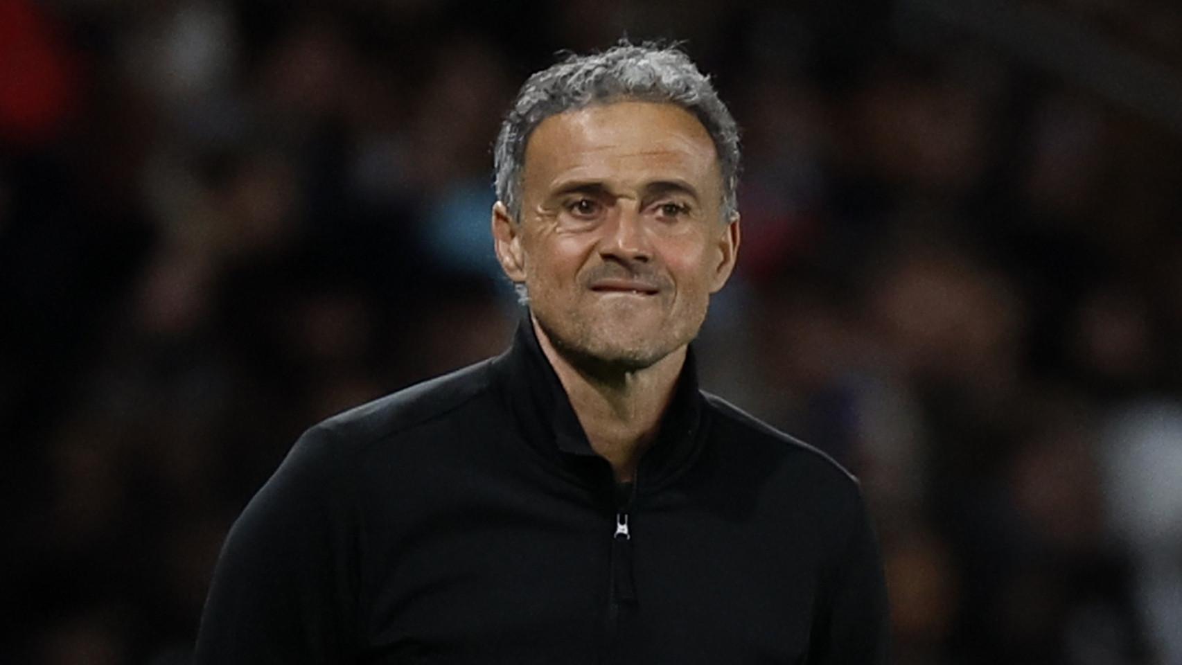 Luis Enrique, durante un partido del PSG en la Copa de Francia