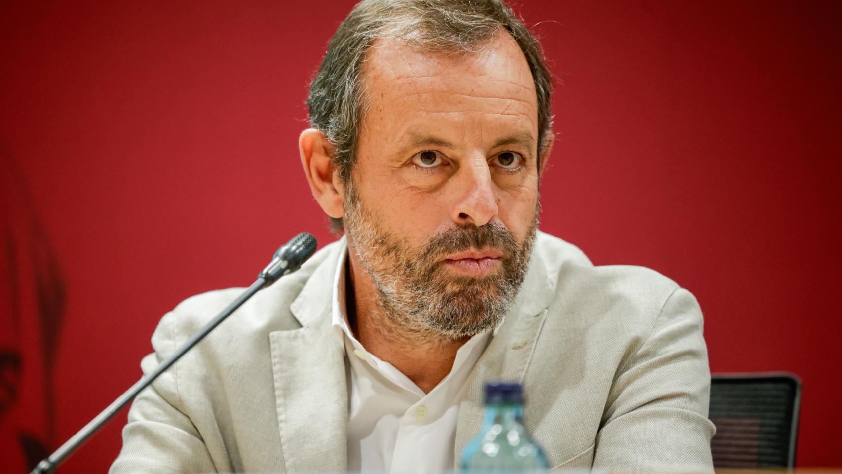 El expresidente del FC Barcelona Sandro Rosell durante una mesa redonda en el Colegio de Abogados de Barcelona, a 24 de octubre de 2023