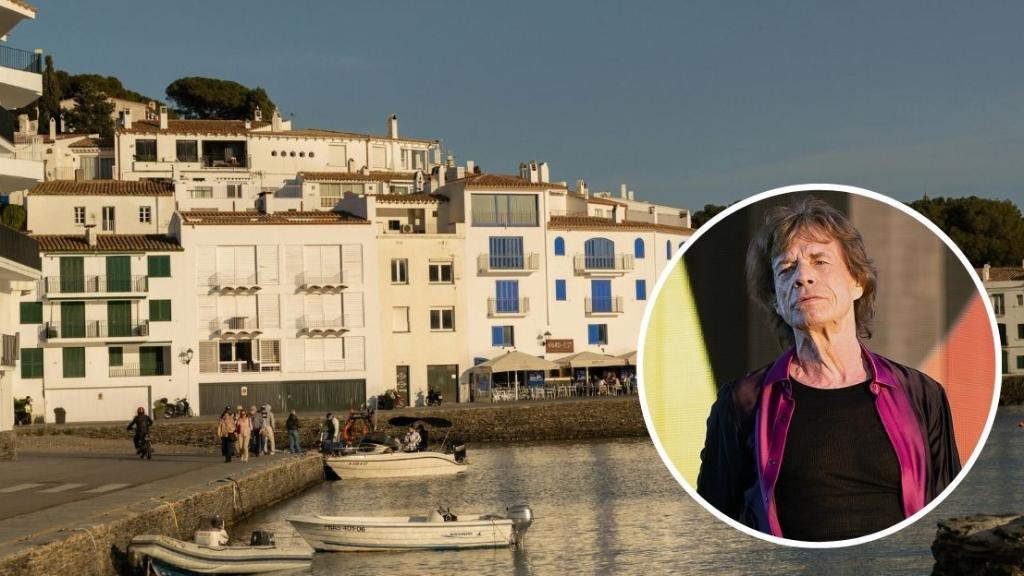 Fotomontaje de Cadaqués y Mick Jagger