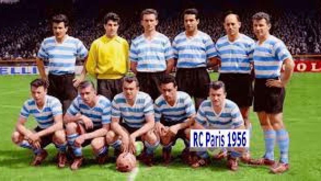 Alineación del Racing París, en 1956