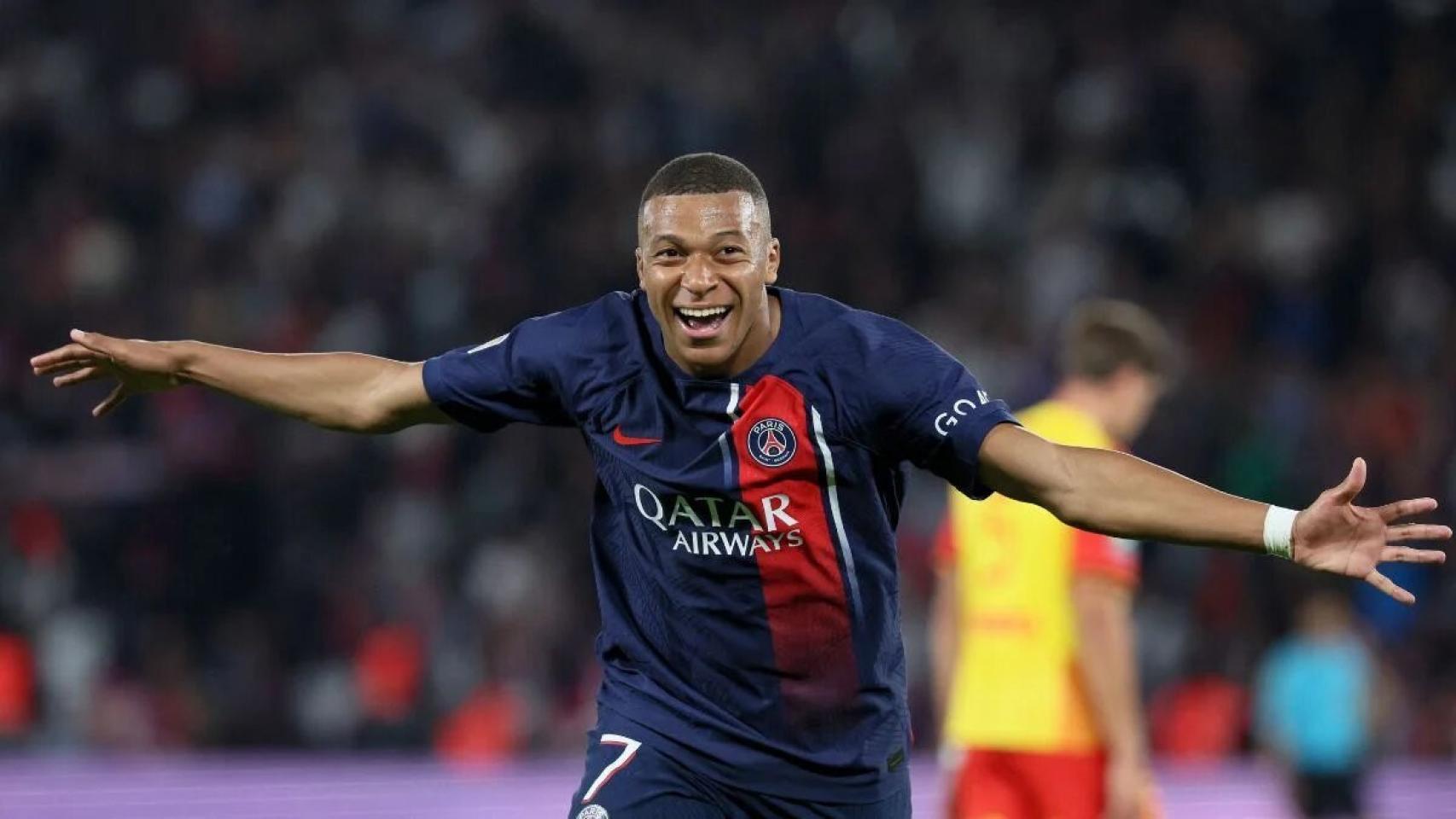 Mbappé celebra un gol en el Parque de los Príncipes