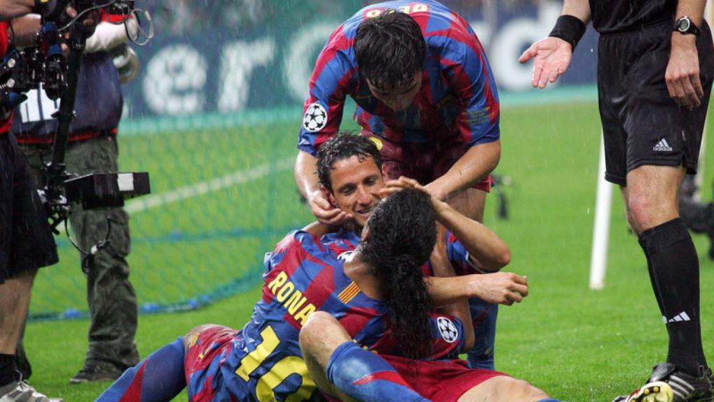 Belletti celebra su gol al Arsenal