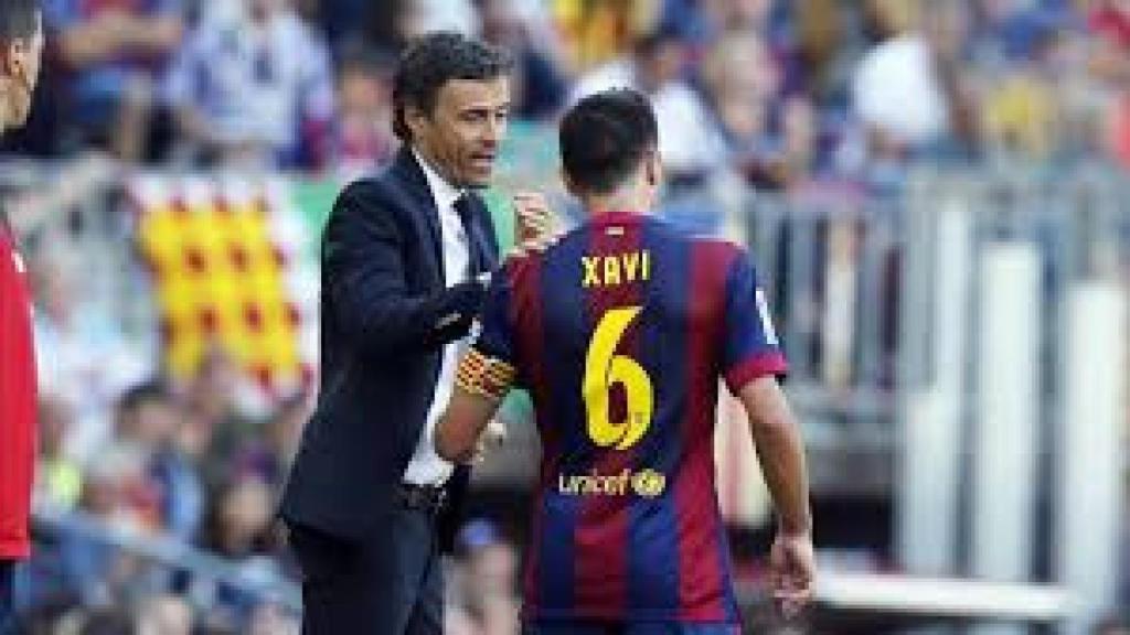 Luis Enrique y Xavi