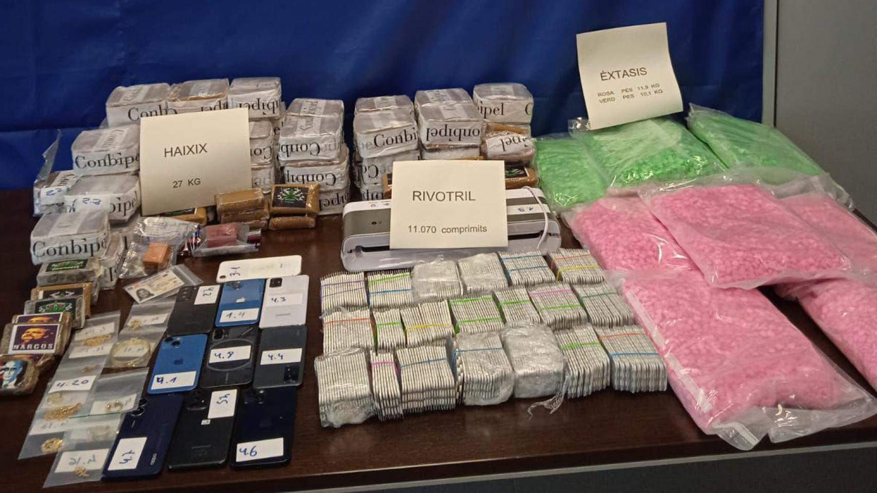 La droga intervenida por Mossos en Terrassa