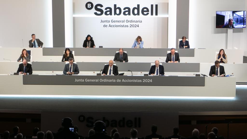 Imagen de la junta de accionistas de 2024 de Banco Sabadell