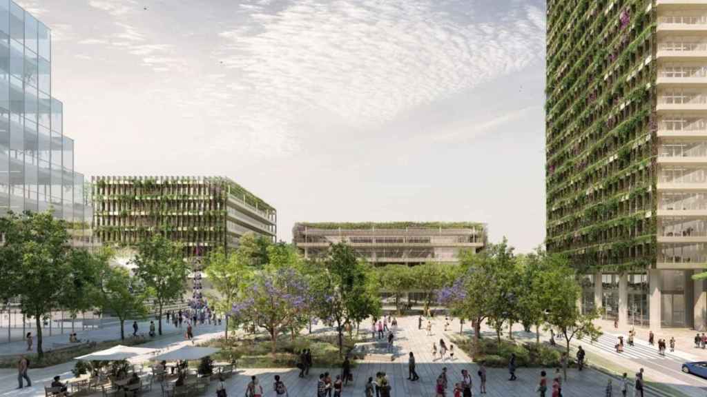 Render del proyecto Porta Diagonal en Esplugues