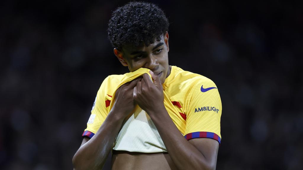Lamine Yamal, durante el PSG-Barça