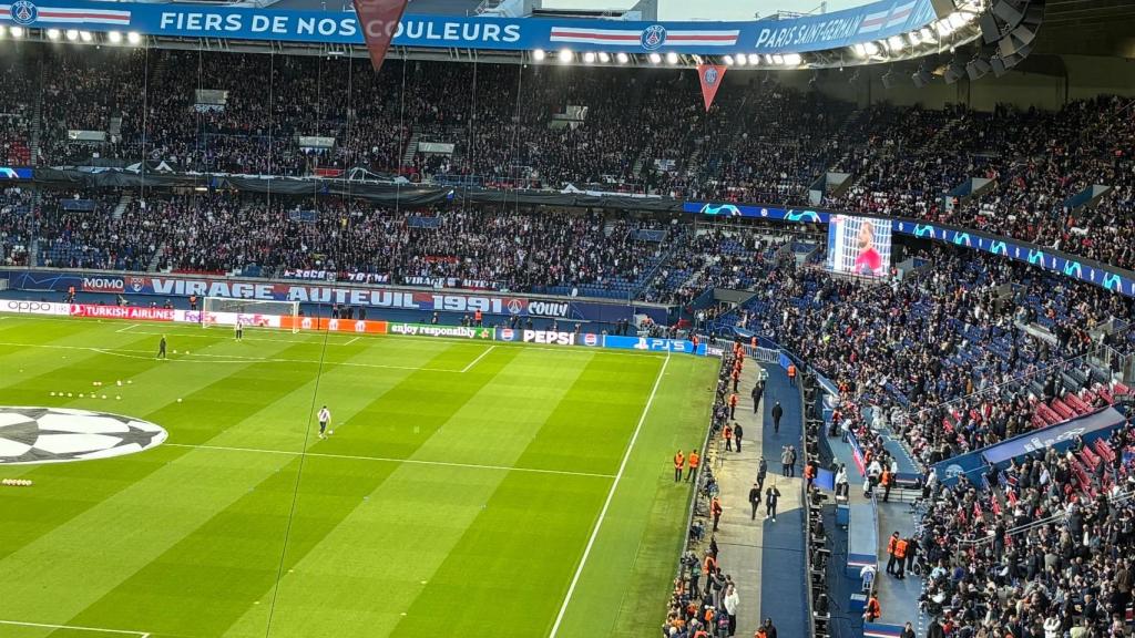 El videomarcador del Parc des Princes, la casa del PSG