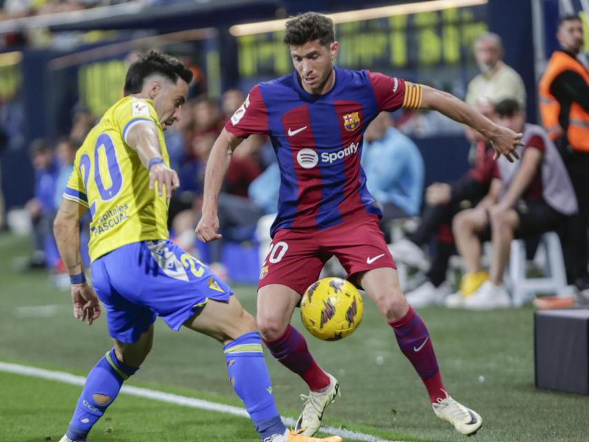 Sergi Roberto, en una lance del partido contra el Cádiz
