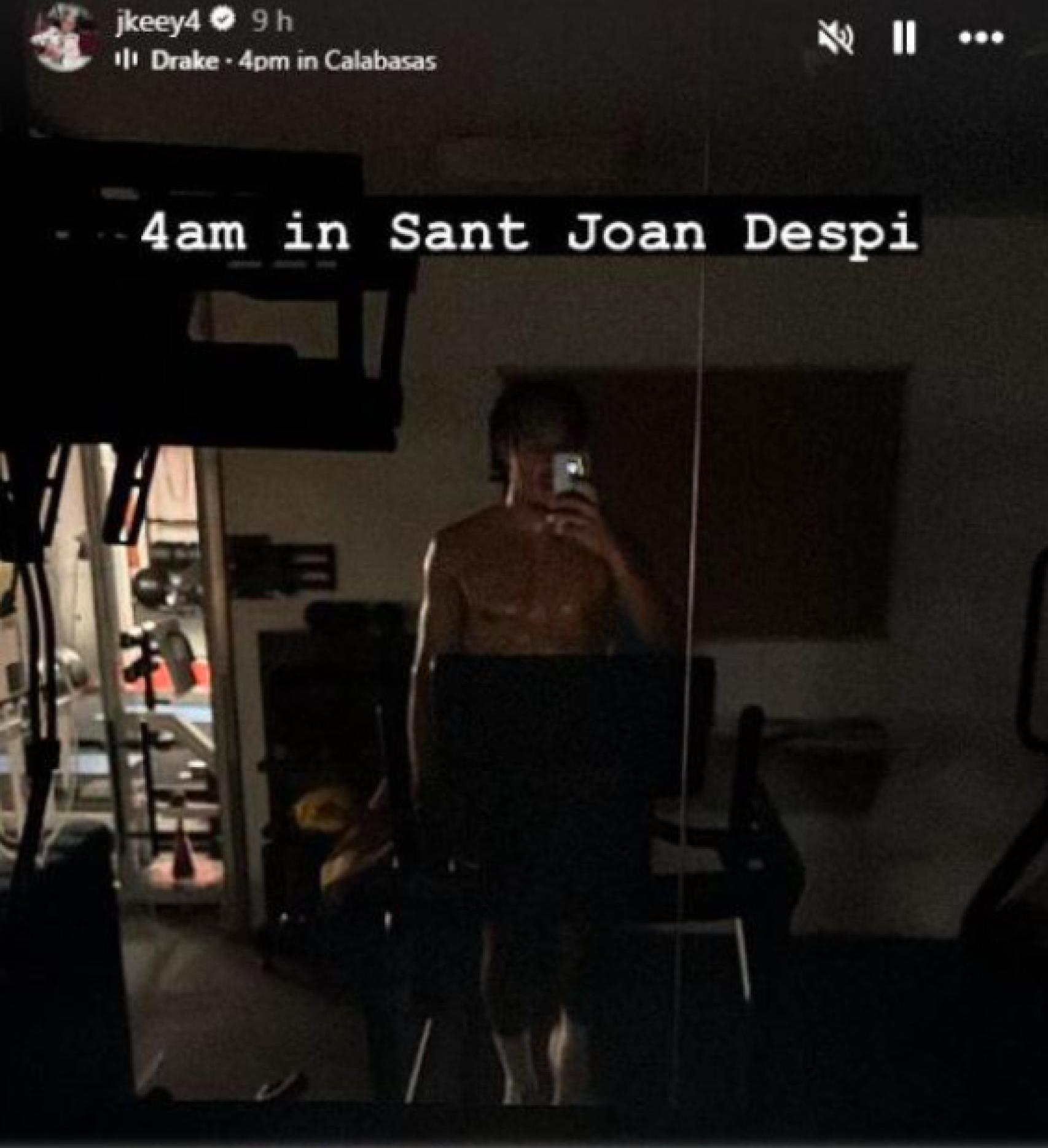 Tuit de Koundé entrenándose a las 4:00 horas de la madruga