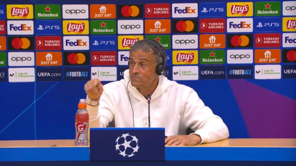 Luis Enrique antes del Barça-PSG