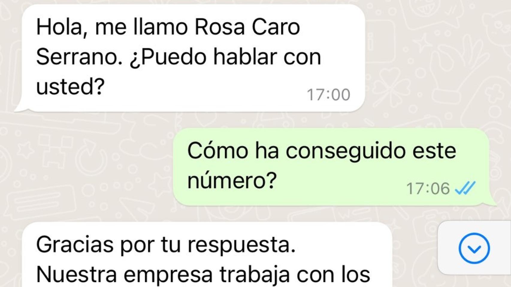 Presunta estafa en WhatsApp