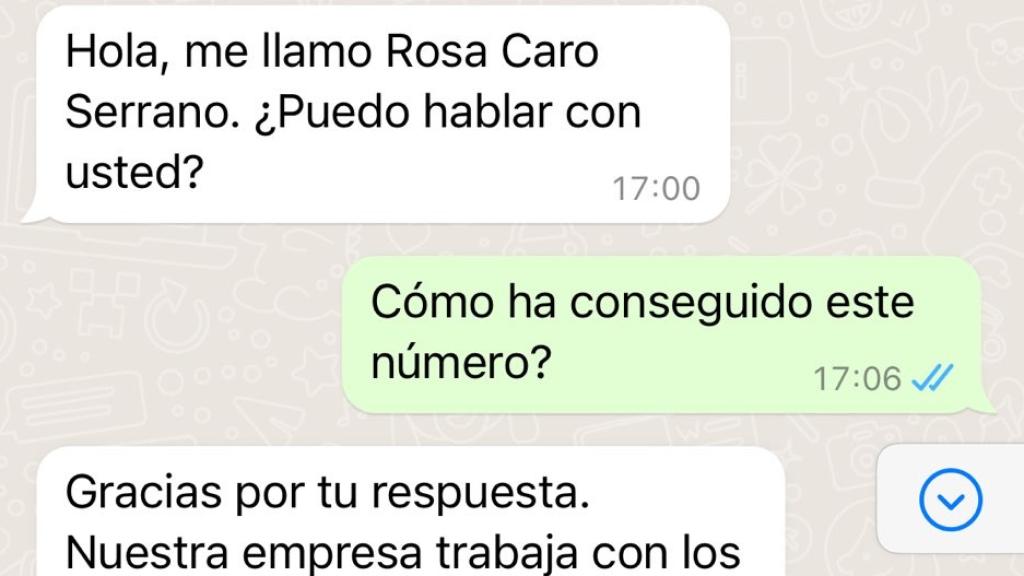 Presunta estafa en WhatsApp