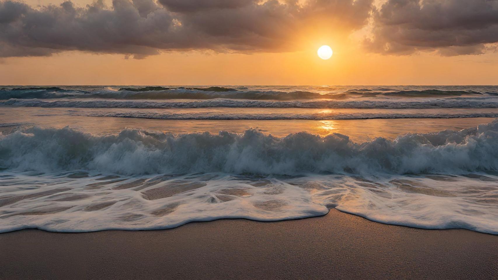 Playa paradisíaca generada con IA