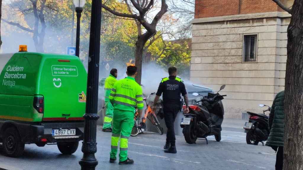 Otro contenedor incendiado en las inmediaciones del CAS Baluard