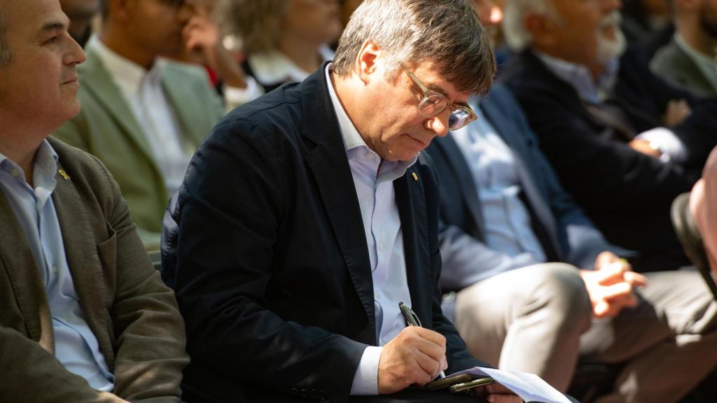 El expresidente de la Generalitat y candidato de Junts a las elecciones catalanas, Carles Puigdemont