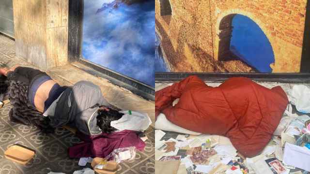 El sintecho conflictivo de Sant Antoni en dos imágenes de archivo