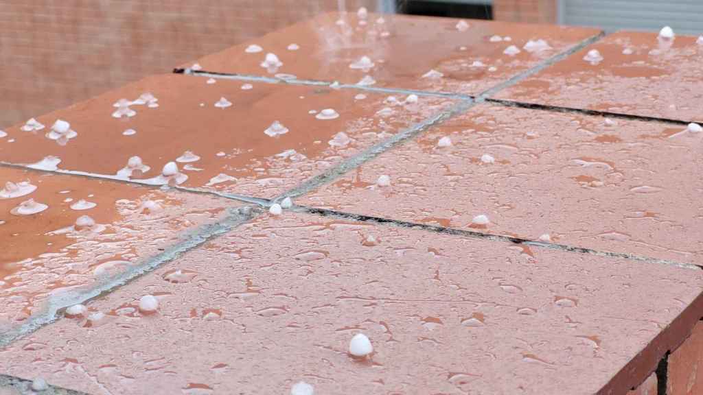 Granizo en Barcelona en una imagen de archivo